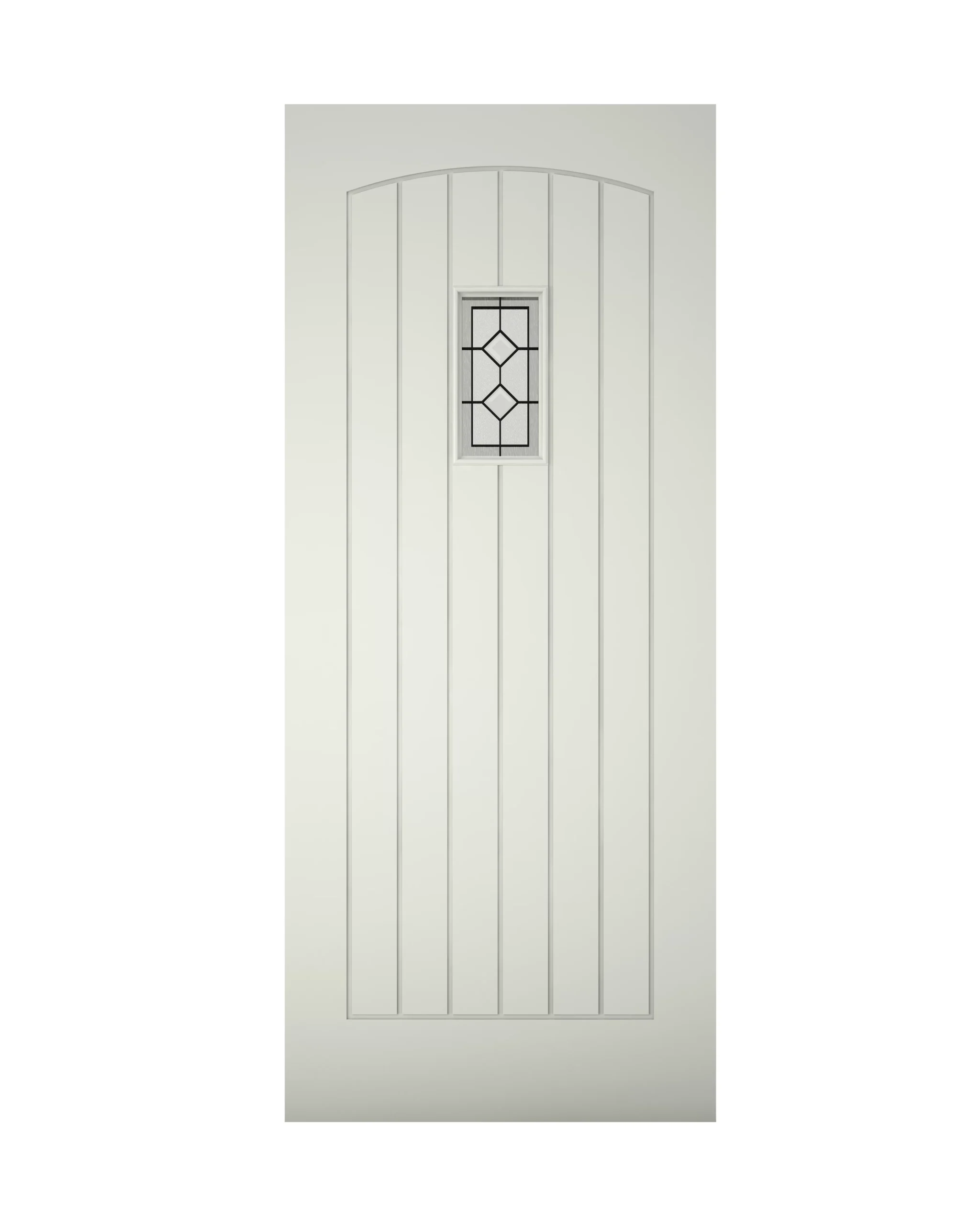 Geom Diamond Bevel Glazed Cottage White External Front Door, (H)1981mm (W)762mm 3 Geom Diamond Bevel Glazed Cottage White External Front Door, (H)1981mm (W)762mm