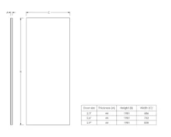 Geom Flush Oak Veneer Internal Door, (H)1981mm (W)762mm (T)44mm -WoodDepot Shop geom flush oak veneer internal door h 1981mm w 762mm t 44mm3663602060772 01t BQ