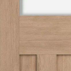 Geom Glazed Oak Veneer Internal Door, (H)1981mm (W)762mm (T)35mm -WoodDepot Shop geom glazed oak veneer internal door h 1981mm w 762mm t 35mm5059340235813 36c bq
