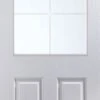 Geom Painted 2 Panel 6 Lite Glazed White Internal Door, (H)1981mm (W)762mm (T)35mm -WoodDepot Shop geom painted 2 panel 6 lite glazed white internal door h 1981mm w 762mm t 35mm3663602075578 01bq