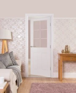 Geom Painted 2 Panel 6 Lite Glazed White Internal Door, (H)1981mm (W)762mm (T)35mm 5 Geom Painted 2 Panel 6 Lite Glazed White Internal Door, (H)1981mm (W)762mm (T)35mm -WoodDepot Shop geom painted 2 panel 6 lite glazed white internal door h 1981mm w 762mm t 35mm3663602075578 04bq