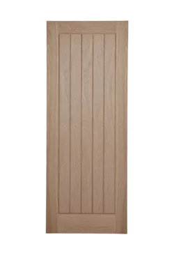 Geom Unglazed Cottage Veneered Oak Veneer Internal Door, (H)2040mm (W)726mm (T)40mm