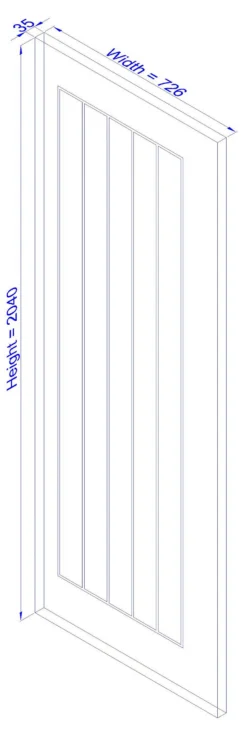 Geom Unglazed Cottage Veneered Oak Veneer Internal Door, (H)2040mm (W)726mm (T)40mm 15 Geom Unglazed Cottage Veneered Oak Veneer Internal Door, (H)2040mm (W)726mm (T)40mm -WoodDepot Shop geom unglazed cottage veneered oak veneer internal door h 2040mm w 726mm t 40mm5059340235929 01t bq