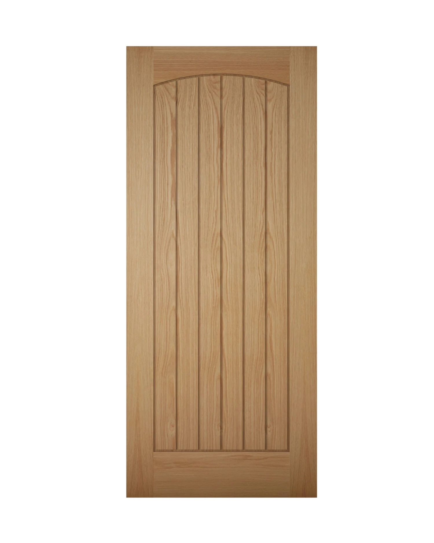 Geom Unglazed Cottage White Oak Veneer External Front Door, (H)1981mm (W)762mm 3 Geom Unglazed Cottage White Oak Veneer External Front Door, (H)1981mm (W)762mm