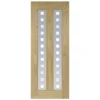 Geom Vertical 2 Panel Frosted Glazed Internal Door, (H)2040mm (W)726mm (T)40mm