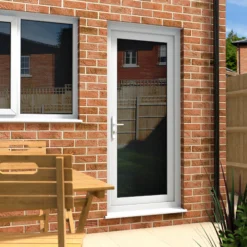 Glazed White Left-hand External Back Door Set, (H)2055mm (W)920mm -WoodDepot Shop glazed white left hand external back door set h 2055mm w 920mm5397007203202 01i