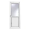 Glazed White Right-hand External Back Door Set, (H)2055mm (W)840mm