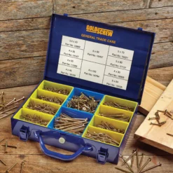 Goldscrew General PZ Flat Countersunk Carbon Steel Trade Case, Pack Of 1400 18 Goldscrew General PZ Flat Countersunk Carbon Steel Trade Case, Pack Of 1400 -WoodDepot Shop goldscrew general pz flat countersunk carbon steel trade case pack of 140001053067 02i