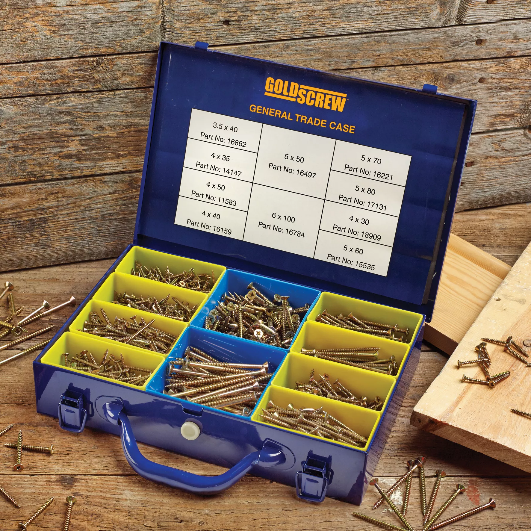 Goldscrew General PZ Flat Countersunk Carbon Steel Trade Case, Pack Of 1400 10 Goldscrew General PZ Flat Countersunk Carbon Steel Trade Case, Pack Of 1400 - Image 8