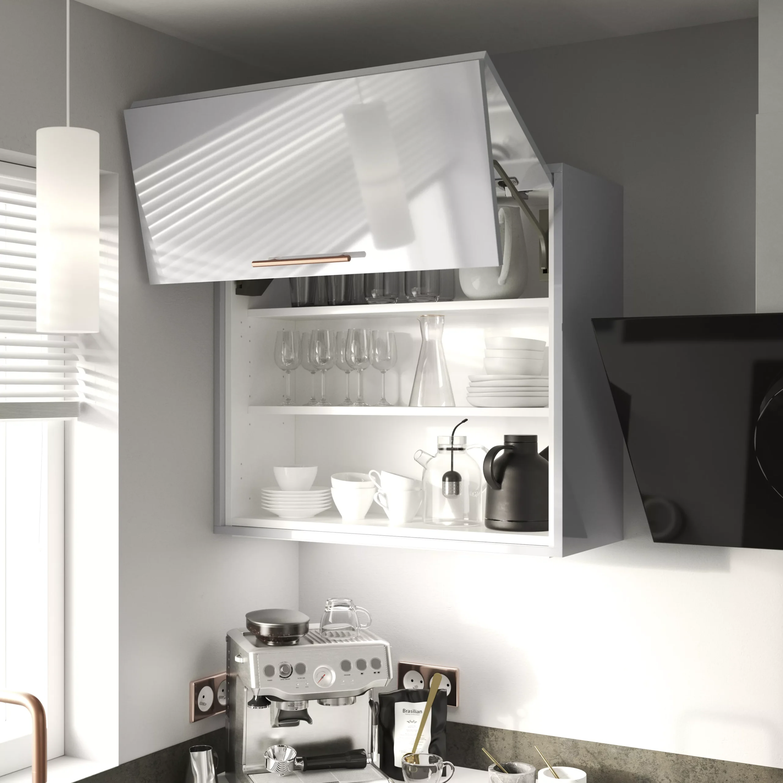 GoodHome Bi Fold Kit A Grey Soft-close Open & Close Mechanism, Pack Of 2 4 GoodHome Bi Fold Kit A Grey Soft-close Open & Close Mechanism, Pack Of 2 - Image 2