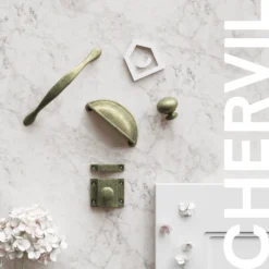 GoodHome Chervil Antique Brass Effect Kitchen Cabinet Latch Pack Of 2 (L)52mm (H)50mm 16 GoodHome Chervil Antique Brass Effect Kitchen Cabinet Latch Pack Of 2 (L)52mm (H)50mm -WoodDepot Shop goodhome chervil antique brass effect kitchen cabinet latch pack of 2 l 52mm h 50mm5059340482132 06i