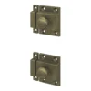 GoodHome Chervil Antique Brass Effect Kitchen Cabinet Latch Pack Of 2 (L)52mm (H)50mm