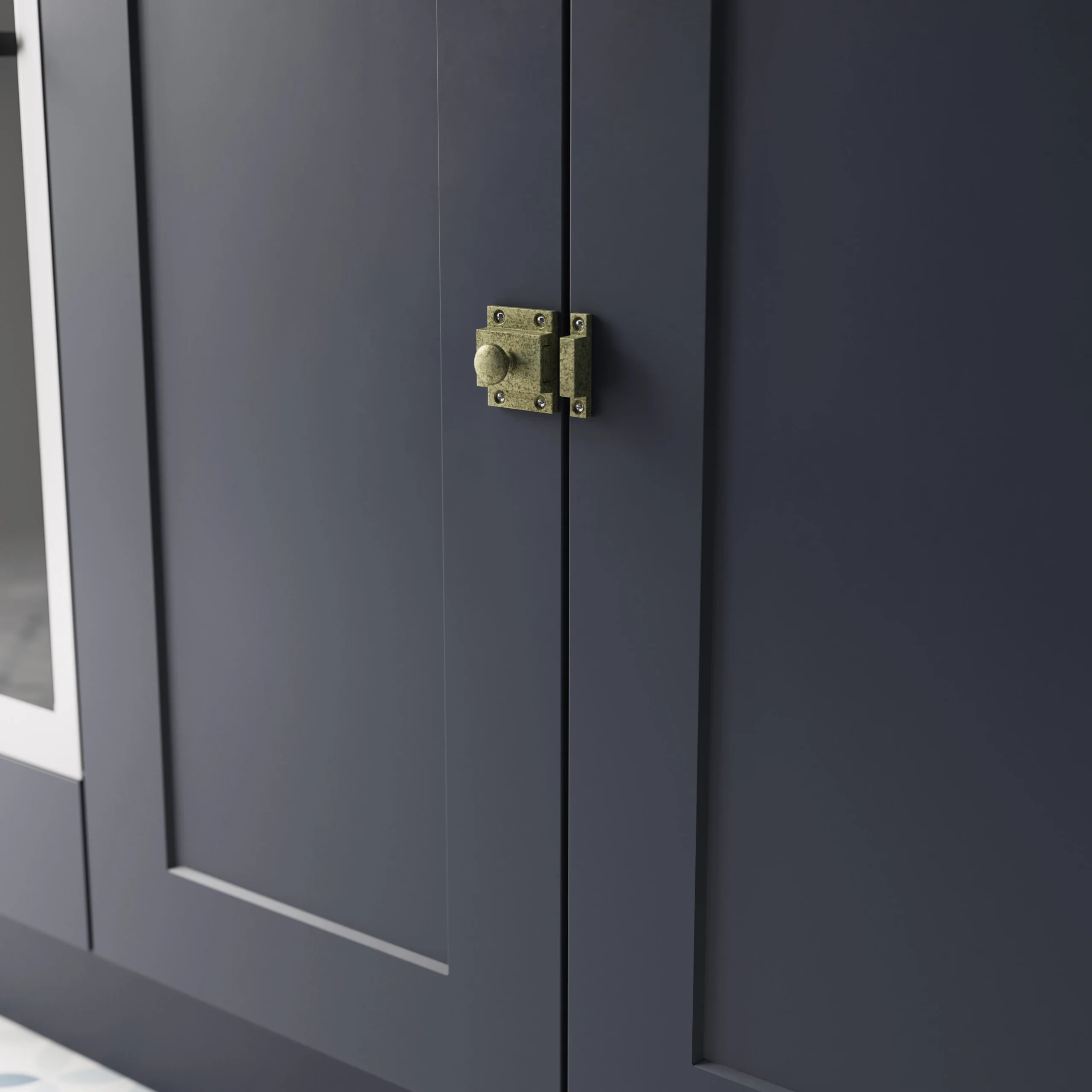 GoodHome Chervil Antique Brass Effect Kitchen Cabinet Latch Pack Of 2 (L)52mm (H)50mm 7 GoodHome Chervil Antique Brass Effect Kitchen Cabinet Latch Pack Of 2 (L)52mm (H)50mm - Image 5