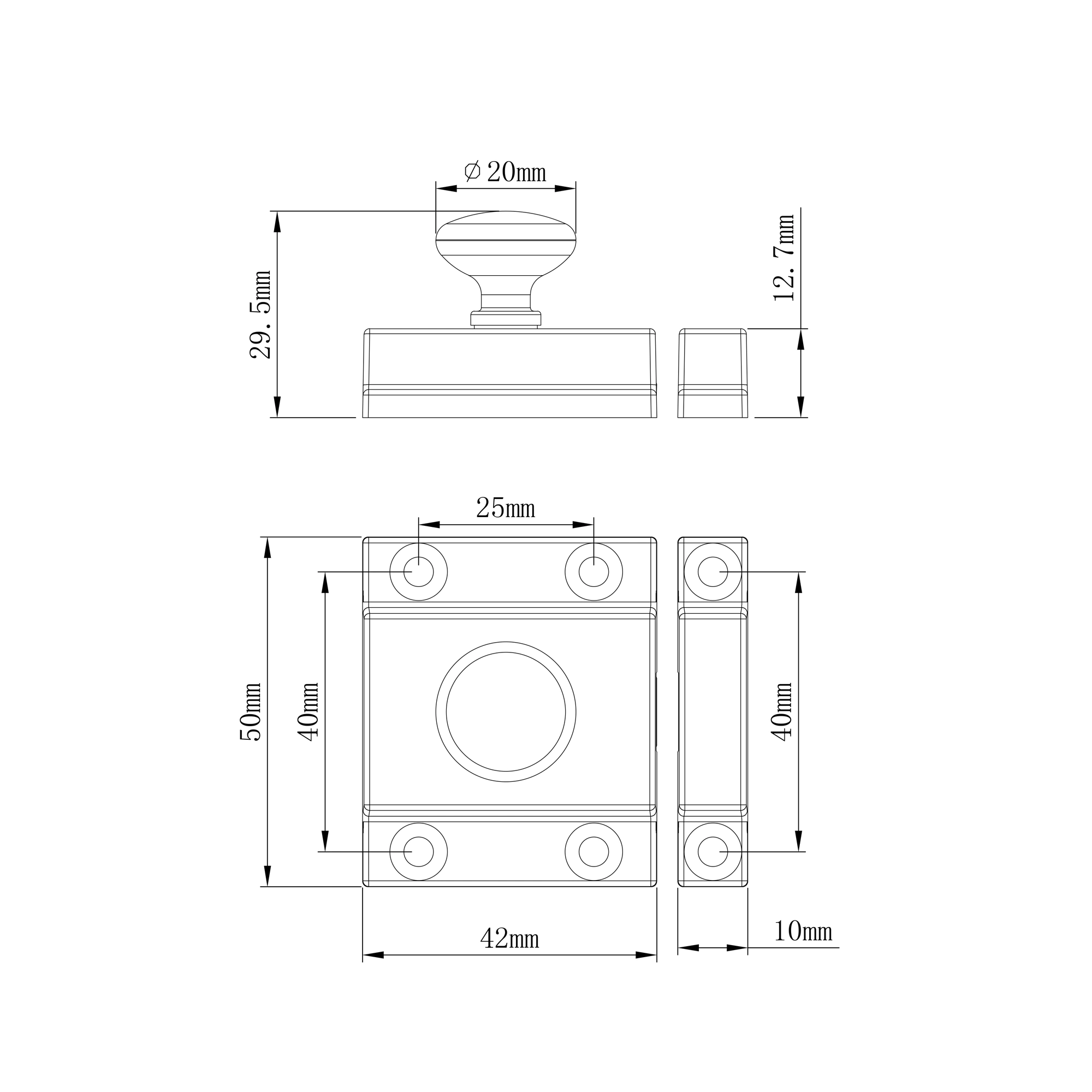 GoodHome Chervil Antique Brass Effect Kitchen Cabinet Latch Pack Of 2 (L)52mm (H)50mm 6 GoodHome Chervil Antique Brass Effect Kitchen Cabinet Latch Pack Of 2 (L)52mm (H)50mm - Image 4