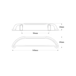 GoodHome Chervil Chrome Effect Kitchen Cabinets Pull Handle (L)160mm -WoodDepot Shop goodhome chervil chrome effect kitchen cabinets pull handle l 160mm5059340482248 01t
