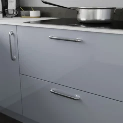 GoodHome Condio Chrome Effect Kitchen Cabinets Pull Handle (L)225mm -WoodDepot Shop goodhome condio chrome effect kitchen cabinets pull handle l 225mm5059340482347 01i
