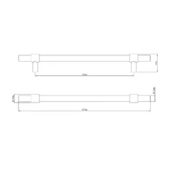 GoodHome Dukkah Matt Black Kitchen Cabinets Pull Handle (L)257mm -WoodDepot Shop goodhome dukkah matt black kitchen cabinets pull handle l 257mm5059340482002 01t