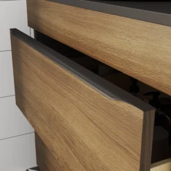 GoodHome Imandra Matt Black Bathroom Edge Handle (L)800mm -WoodDepot Shop goodhome imandra matt black bathroom edge handle l 800mm5059340393827 01i