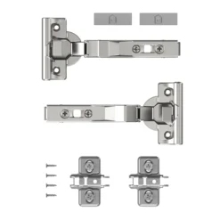 GoodHome Kombu Larder Soft-close 105° Clip-on Cabinet Hinge, Pair