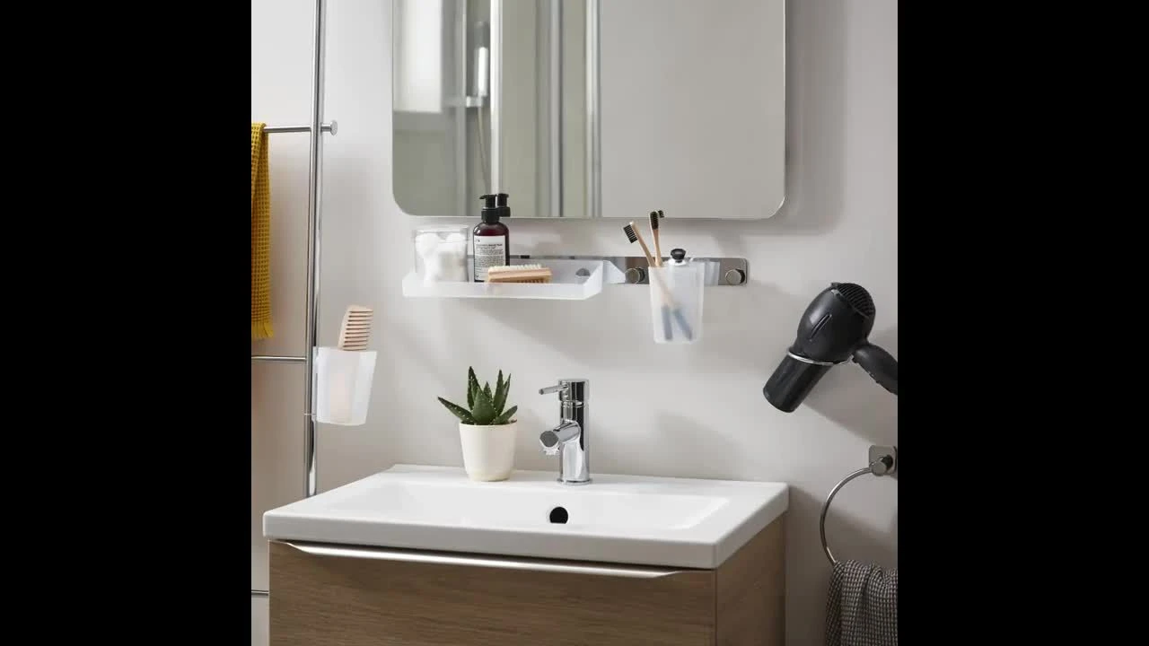 GoodHome Koros Steel 7 Hook Rail, (L)482mm (H)40mm 4 GoodHome Koros Steel 7 Hook Rail, (L)482mm (H)40mm - Image 2