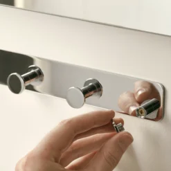 GoodHome Koros Steel 7 Hook Rail, (L)482mm (H)40mm 15 GoodHome Koros Steel 7 Hook Rail, (L)482mm (H)40mm -WoodDepot Shop goodhome koros steel 7 hook rail l 482mm h 40mm3663602674092 02i