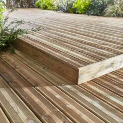 GoodHome Lemhi Green Pine Deck Board (L)4.8m (W)144mm (T)27mm -WoodDepot Shop goodhome lemhi green pine deck board l 4 8m w 144mm t 27mm5036581094553 01i bq