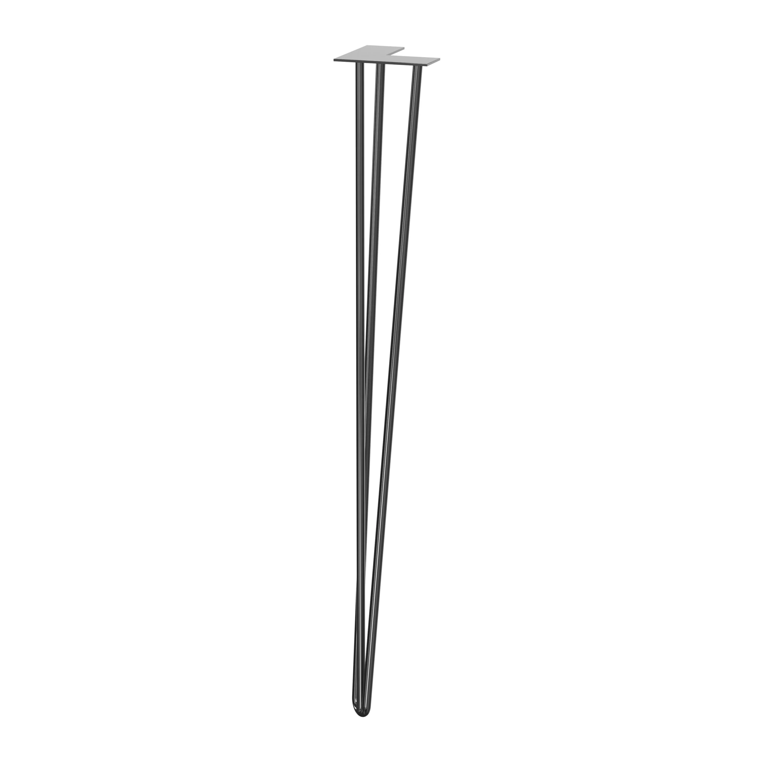 GoodHome Nantua 890mm Black Modern Hairpin Worktop Support Leg 3 GoodHome Nantua 890mm Black Modern Hairpin Worktop Support Leg