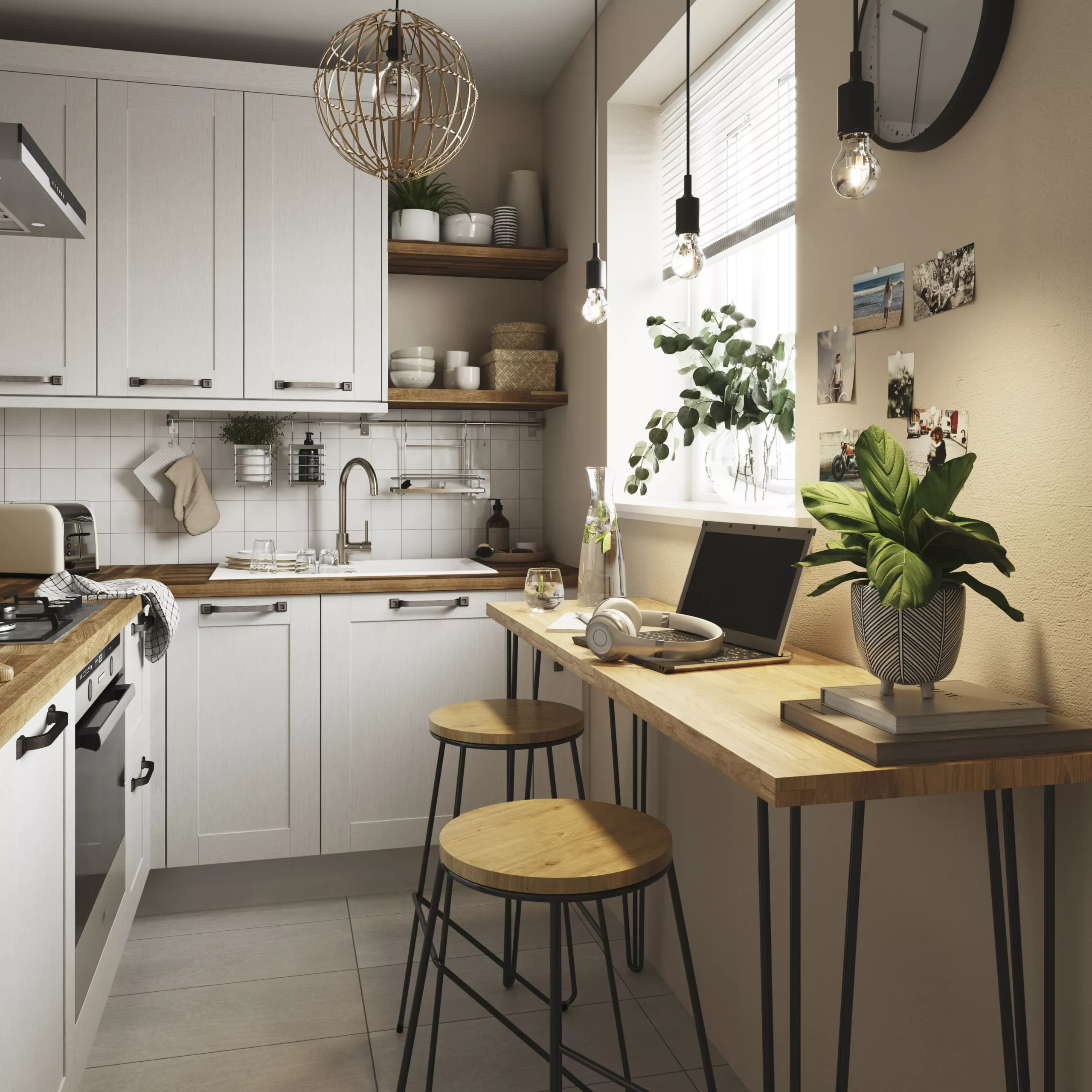 GoodHome Nantua 890mm Black Modern Hairpin Worktop Support Leg 6 GoodHome Nantua 890mm Black Modern Hairpin Worktop Support Leg - Image 4