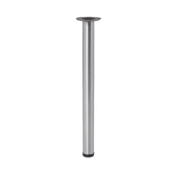 GoodHome Nantua 900mm Silver Effect Modern Worktop Support Leg