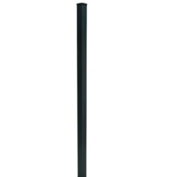 GoodHome Neva Dark Grey Slotted Square Metal Fence Post (H)1.83m (W)70mm