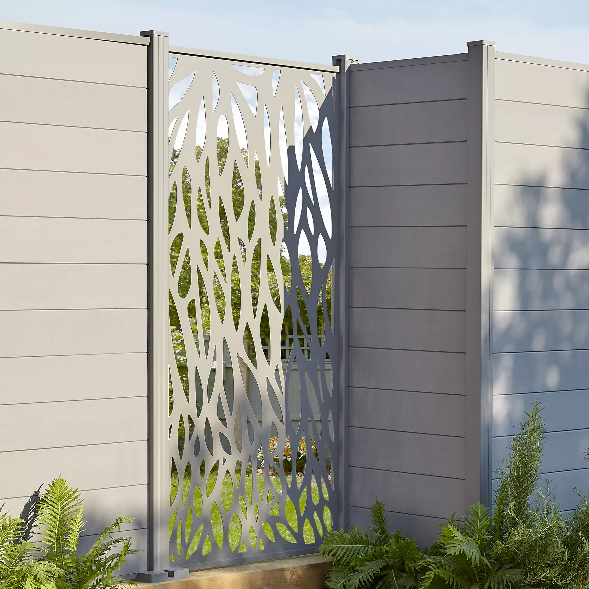 GoodHome Neva Leaf 1/2 Fence Panel (W)0.88m (H)1.79m 4 GoodHome Neva Leaf 1/2 Fence Panel (W)0.88m (H)1.79m - Image 2