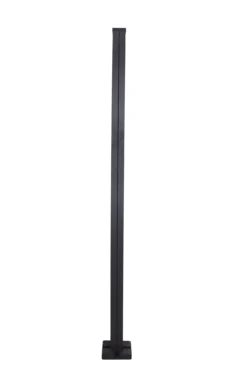 GoodHome Neva Steel Dark Grey Slotted Fence Post (H)1.83m (W)70mm