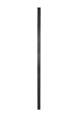 GoodHome Neva Steel Dark Grey Slotted Fence Post (H)2.4m (W)70mm