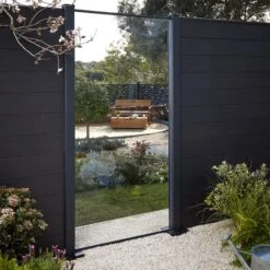 GoodHome Neva Transparent 1/2 Fence Panel (W)1.79m (H)0.88m -WoodDepot Shop goodhome neva transparent 1 2 fence panel w 1 79m h 0 88m3663602943044 03bq