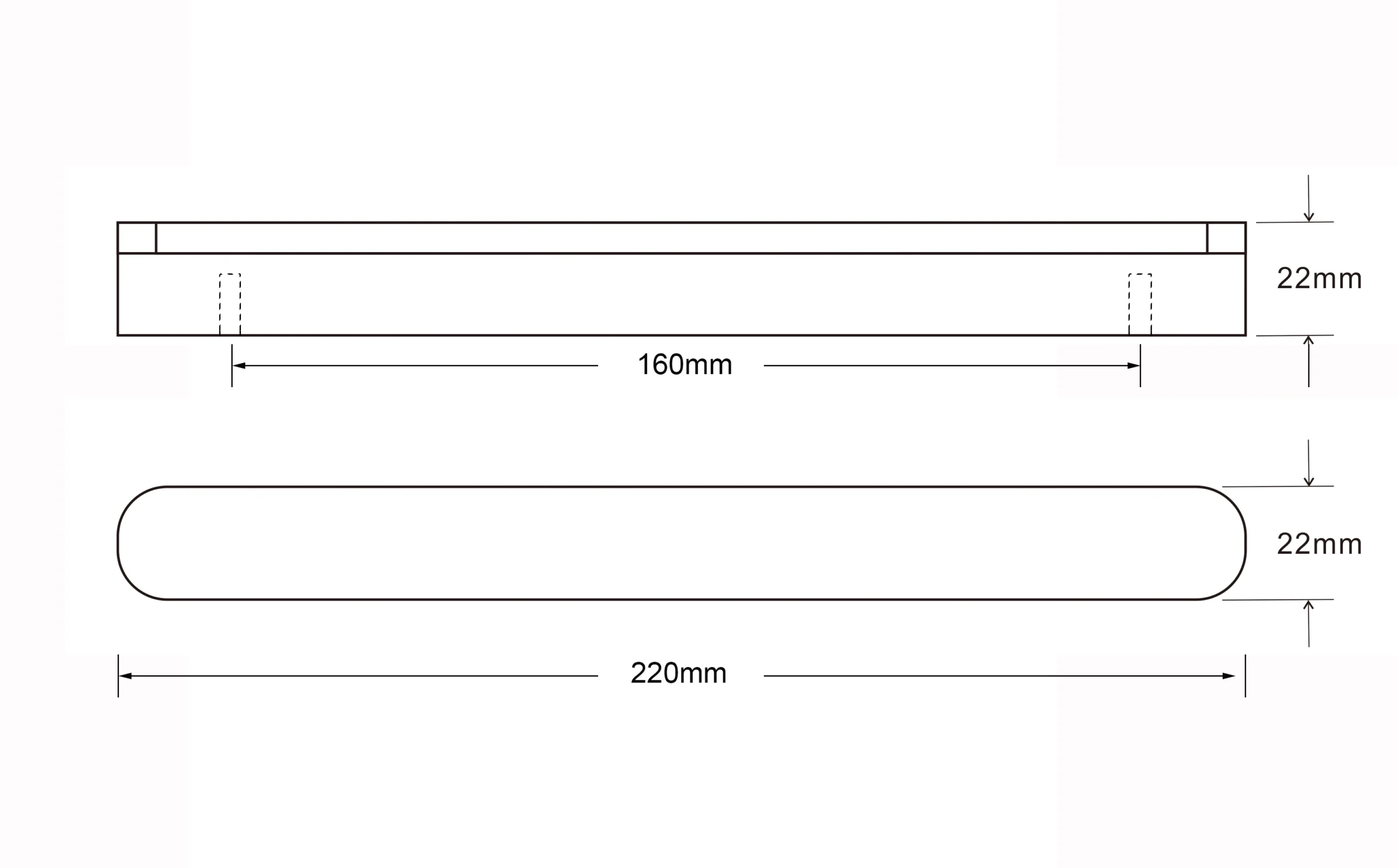 GoodHome Serrano Black Kitchen Cabinets Pull Handle (L)220mm 5 GoodHome Serrano Black Kitchen Cabinets Pull Handle (L)220mm - Image 3