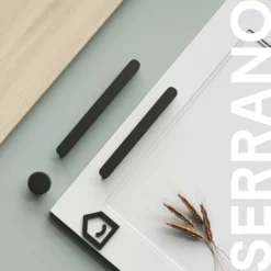 GoodHome Serrano Black Kitchen Cabinets Pull Handle (L)240mm 13 GoodHome Serrano Black Kitchen Cabinets Pull Handle (L)240mm -WoodDepot Shop goodhome serrano black kitchen cabinets pull handle l 240mm5059340482484 06i