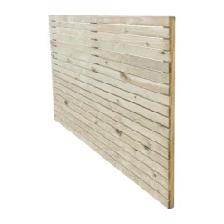 GoodHome Venetian Contemporary Pressure Treated 3ft Wooden Fence Panel (W)1.8m (H)0.9m