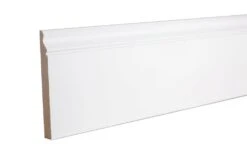 GoodHome White MDF Ogee Skirting Board (L)2.4m (W)169mm (T)18mm