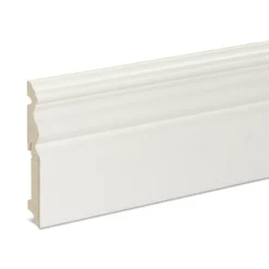 GoodHome White MDF Skirting Board (L)2.2m (W)120mm (T)19mm