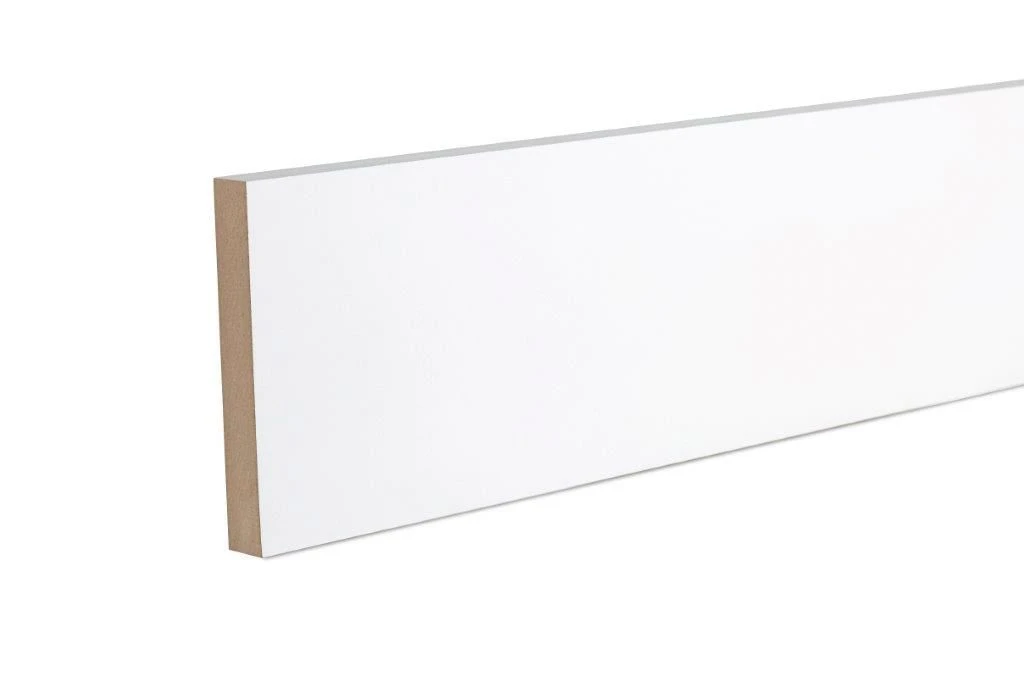 GoodHome White MDF Square Skirting Board (L)2.4m (W)119mm (T)18mm 3 GoodHome White MDF Square Skirting Board (L)2.4m (W)119mm (T)18mm