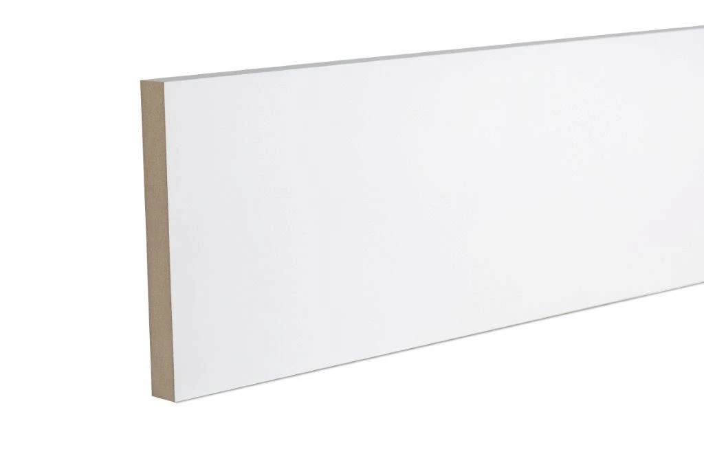 GoodHome White MDF Square Skirting Board (L)2.4m (W)144mm (T)18mm, Pack Of 2 3 GoodHome White MDF Square Skirting Board (L)2.4m (W)144mm (T)18mm, Pack Of 2