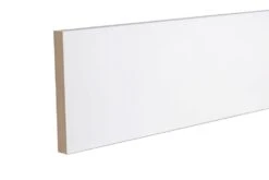 GoodHome White MDF Square Skirting Board (L)2.4m (W)144mm (T)18mm