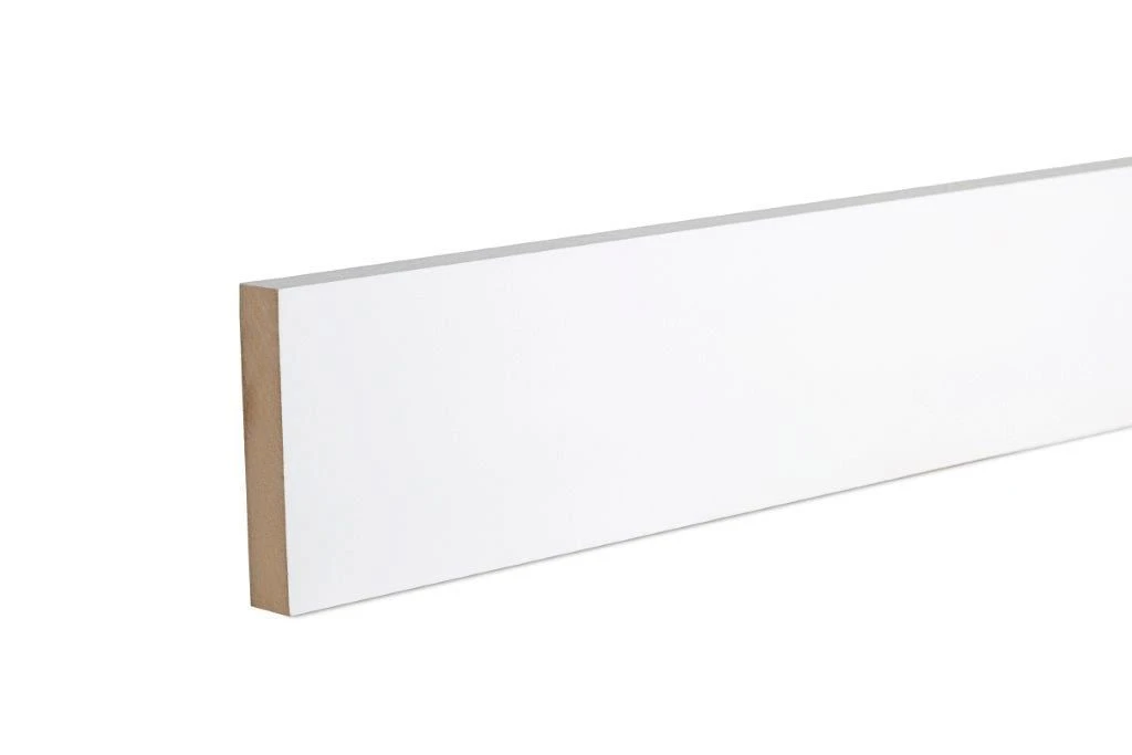 GoodHome White MDF Square Skirting Board (L)2.4m (W)94mm (T)18mm 3 GoodHome White MDF Square Skirting Board (L)2.4m (W)94mm (T)18mm