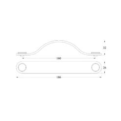 GoodHome Yarrow Black Kitchen Cabinets Pull Handle (L)186mm -WoodDepot Shop goodhome yarrow black kitchen cabinets pull handle l 186mm5059340482514 01t