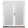 GoodHome2 Panes Clear Double Glazed White Hardwood Reversible Patio Door & Frame, (H)2094mm (W)1194mm