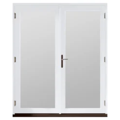 GoodHome2 Panes Clear Double Glazed White Hardwood Reversible Patio Door & Frame, (H)2094mm (W)1194mm