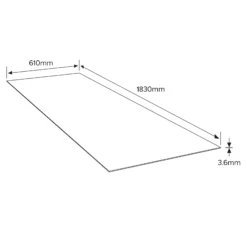Hardwood Plywood Board (L)1.83m (W)0.61m (T)3.6mm 2000g -WoodDepot Shop hardwood plywood board l 1 83m w 0 61m t 3 6mm 2000g5059340257334 01t bq