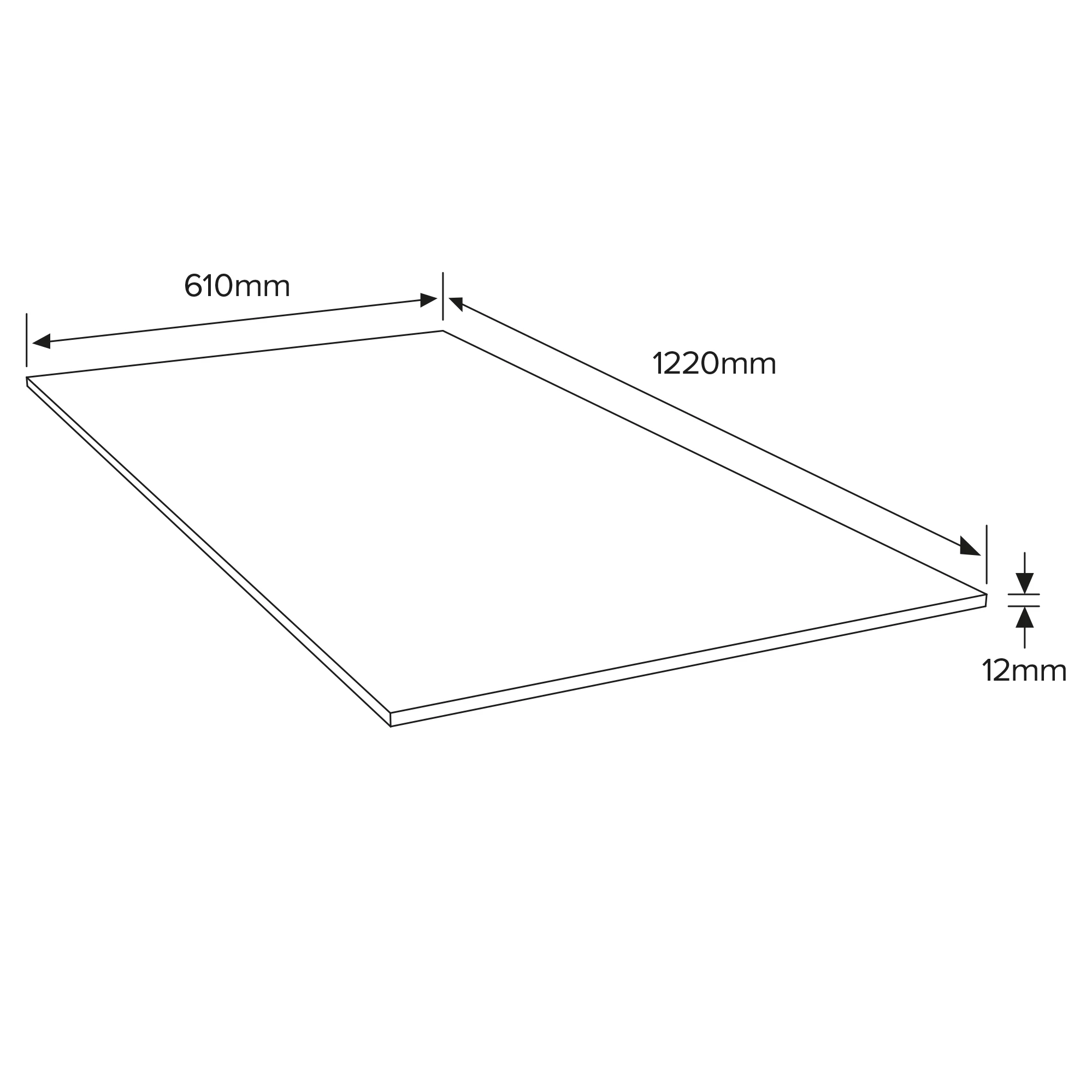 Hardwood Plywood (L)1.22m (W)0.61m (T)12mm 4 Hardwood Plywood (L)1.22m (W)0.61m (T)12mm - Image 2