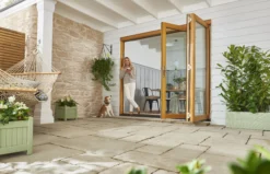 Jeld-Wen Clear Glazed Golden Oak External 4 Kinsley Folding Patio Door, (H)2094mm (W)2994mm 16 Jeld-Wen Clear Glazed Golden Oak External 4 Kinsley Folding Patio Door, (H)2094mm (W)2994mm -WoodDepot Shop jeld wen clear glazed golden oak external 4 kinsley folding patio door h 2094mm w 2994mm5016536108047 04i bq