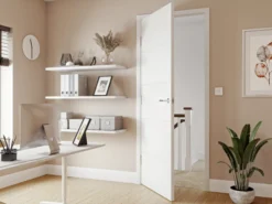 Jeld-Wen Linea Solid Core Unglazed Flush White Internal Door, (H)1981mm (W)686mm (T)35mm -WoodDepot Shop jeld wen linea solid core unglazed flush white internal door h 1981mm w 686mm t 35mm5016622334701 02i bq